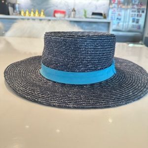 Lele Sadoughi Blue Derby Hat